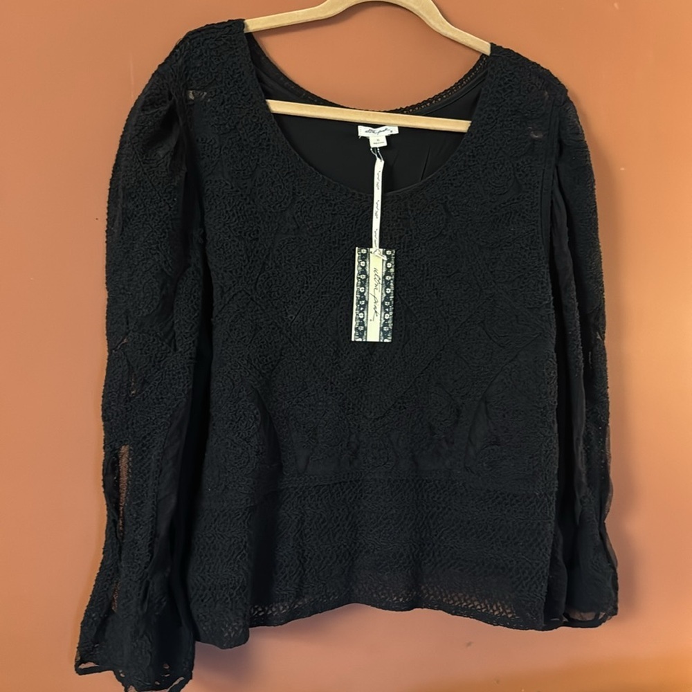 NWT Ultra Pink Womens Round Neck Long Sleeve Blouse size XL - Picture 7 of 12